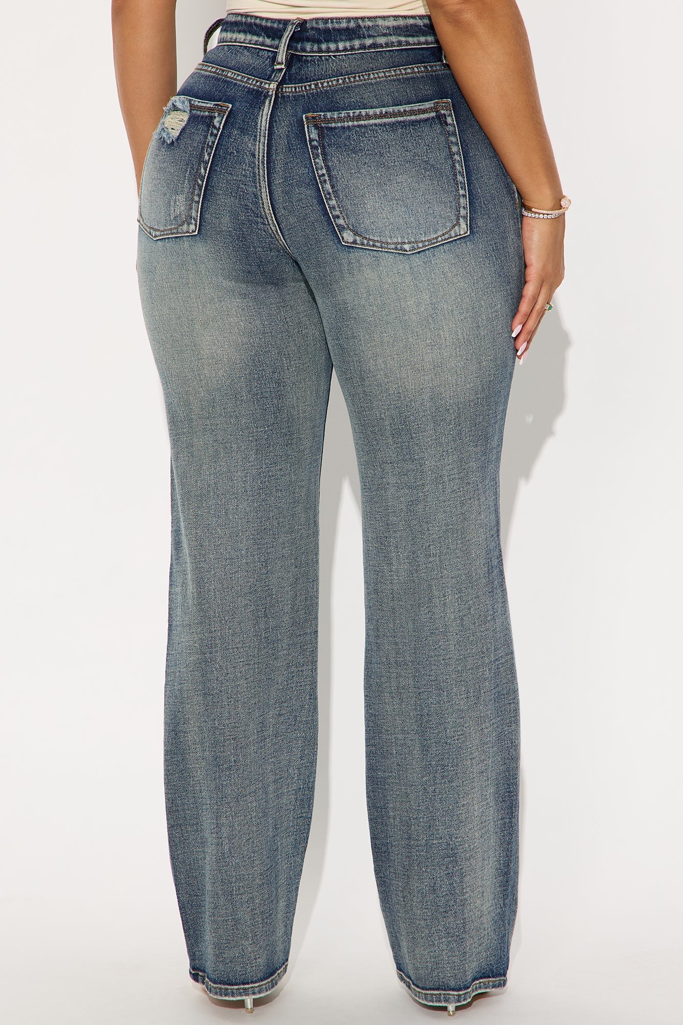 Secret Revealed High Rise Stretch Straight Leg Jeans - Vintage Wash