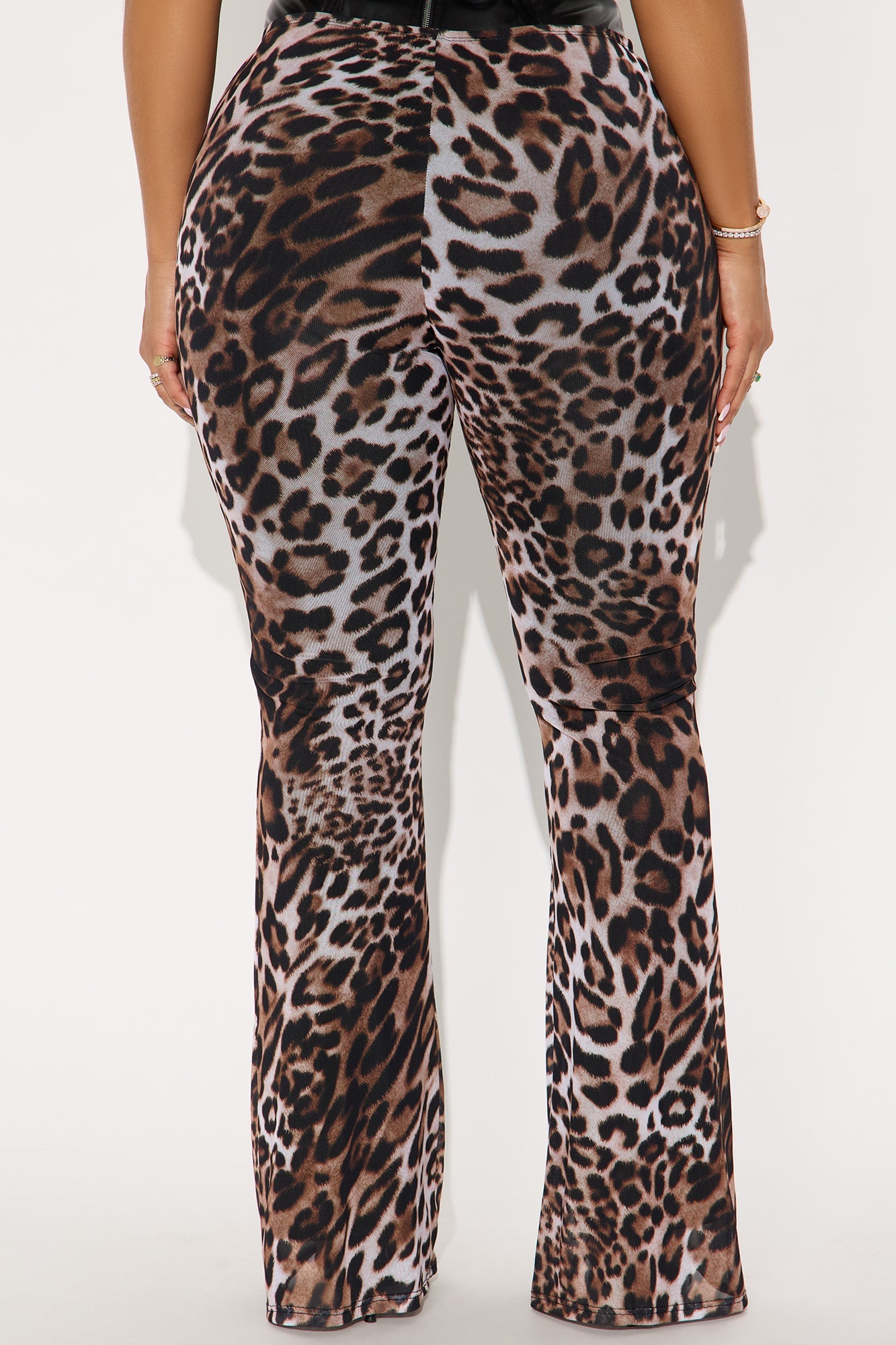 Wild Heart Leopard Mesh Flare Pant 32″ - Leopard