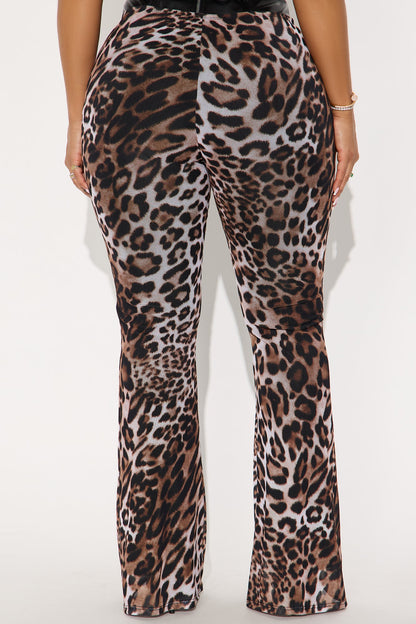 Wild Heart Leopard Mesh Flare Pant 32″ - Leopard