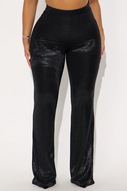 Star Of The Night Shimmer Flare Pant 33″ - Black