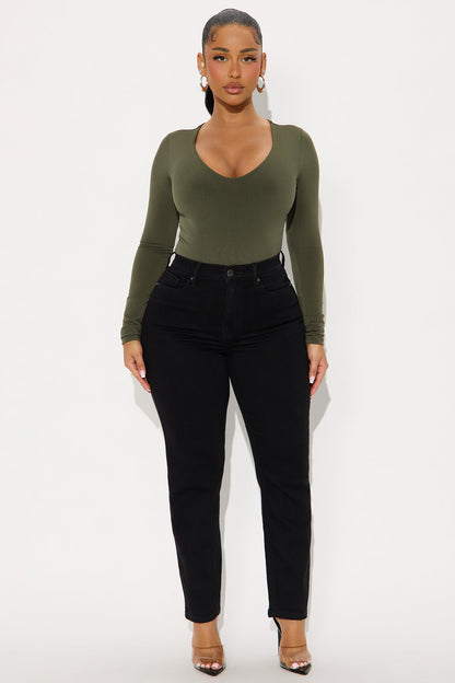 Obsessed With Me Bodysuit - Olive
