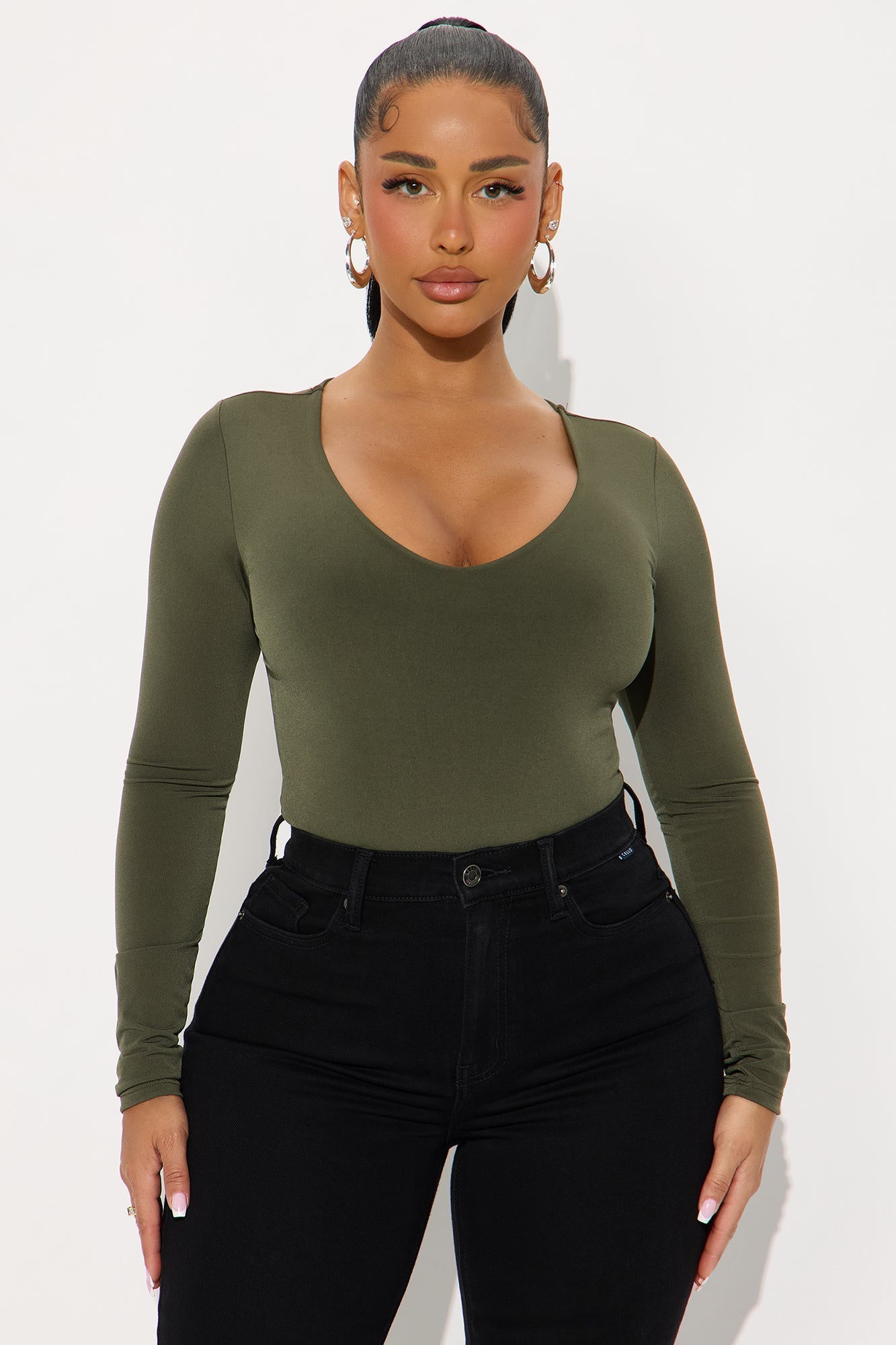 Obsessed With Me Bodysuit - Olive