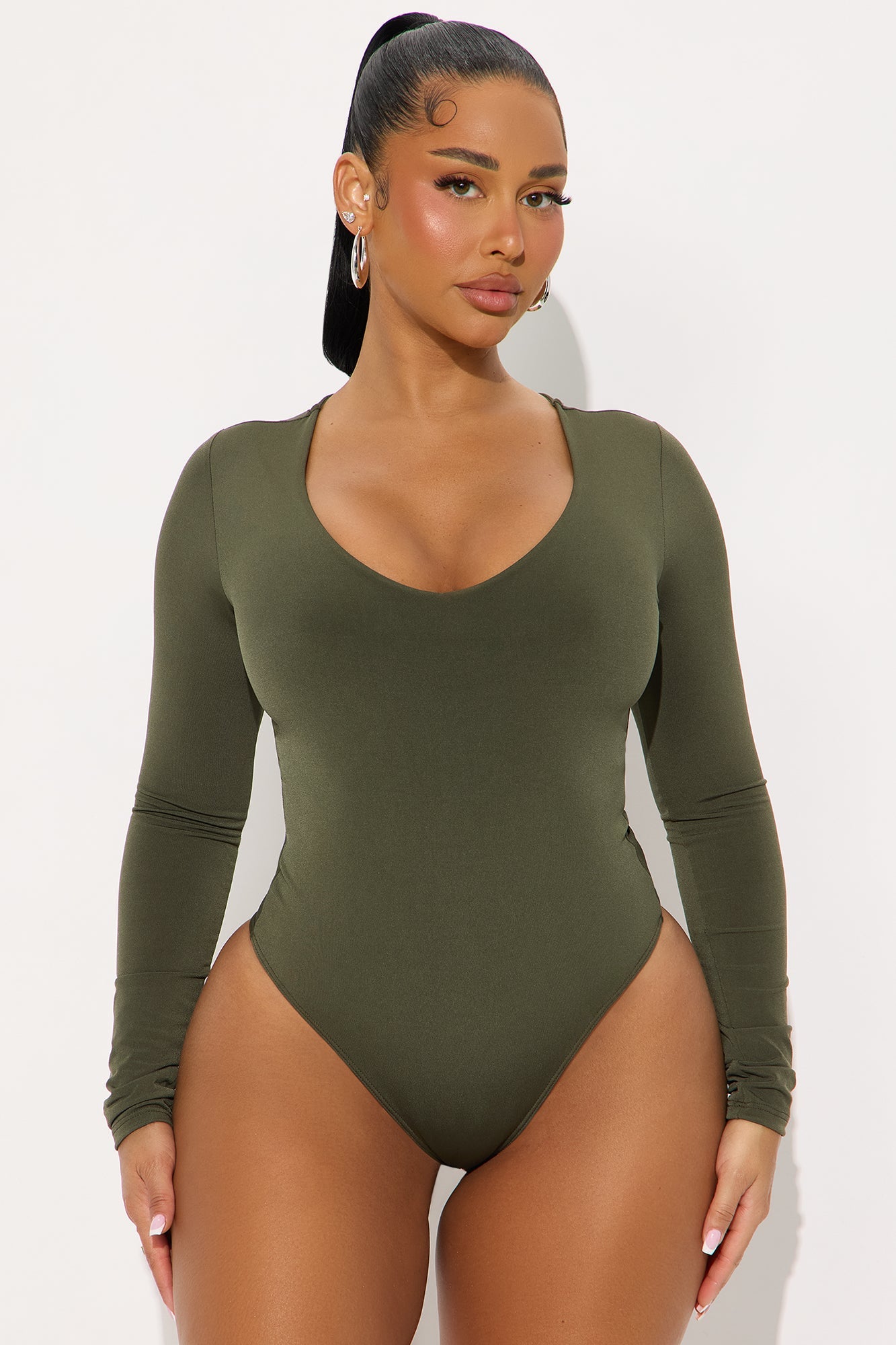 Obsessed With Me Bodysuit - Olive