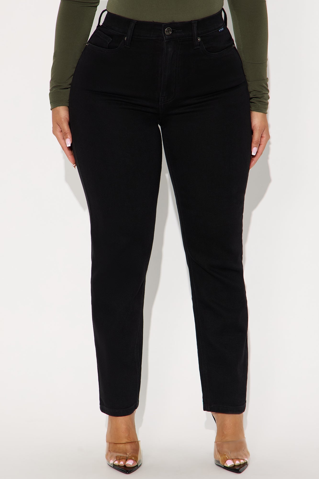 Simply The Best Stretch Mom Jeans - Black