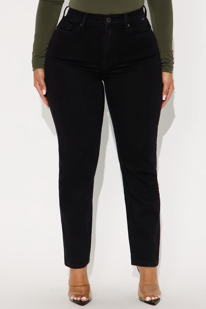 Simply The Best Stretch Mom Jeans - Black