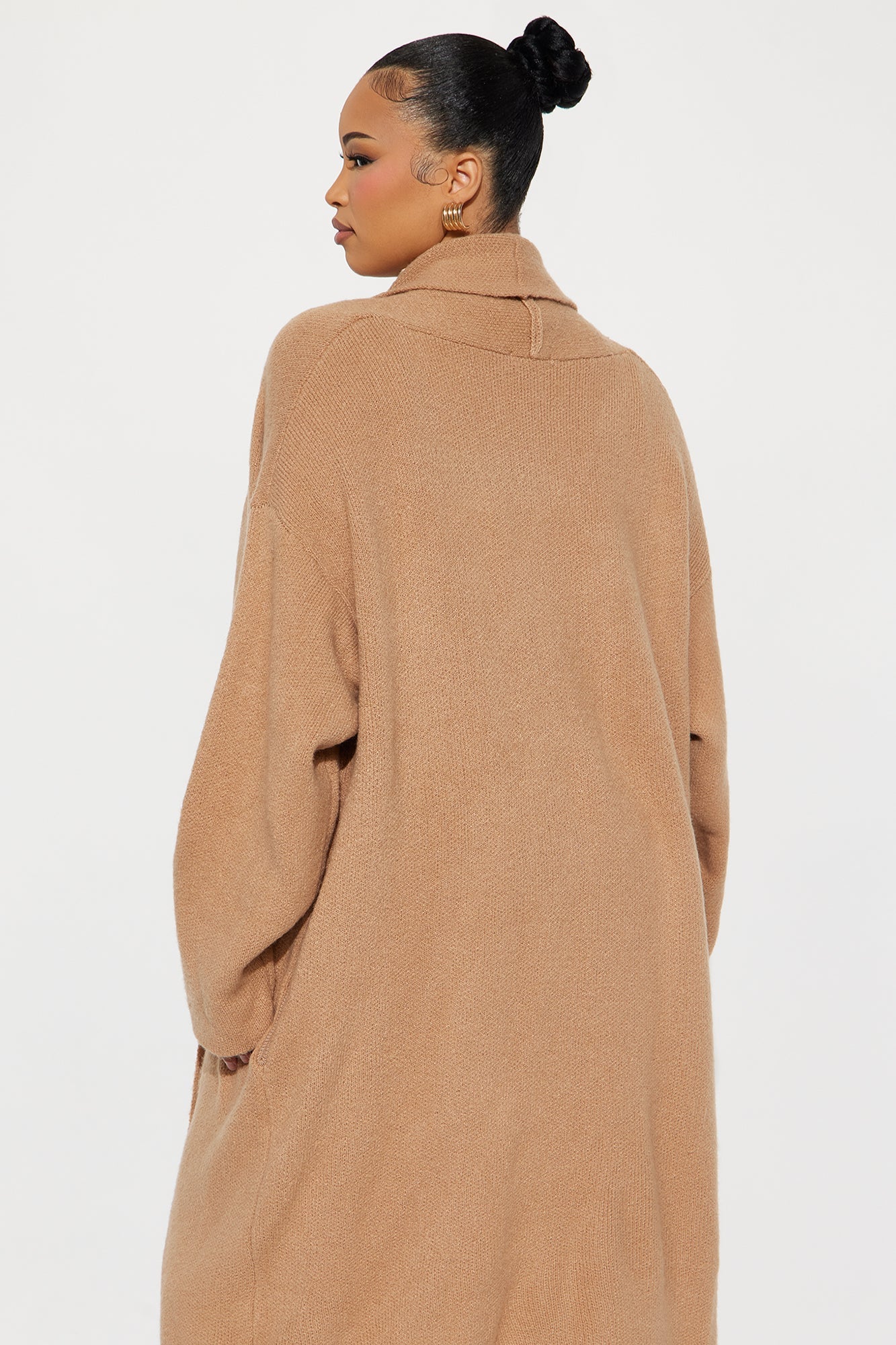 Winter Needs Open Front Cardigan - Taupe