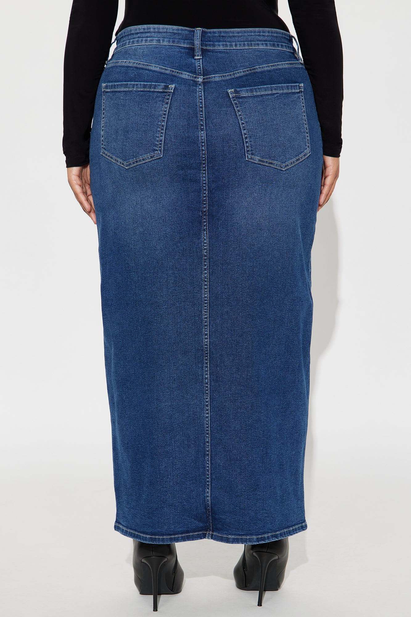 Nicole Denim Maxi Skirt - Dark Wash