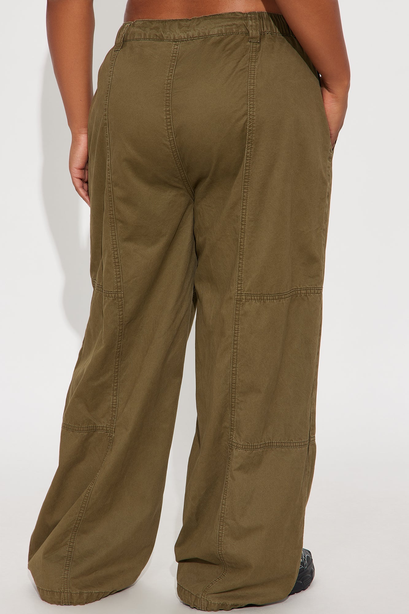 Olivia Wide Leg Jogger - Dark Olive