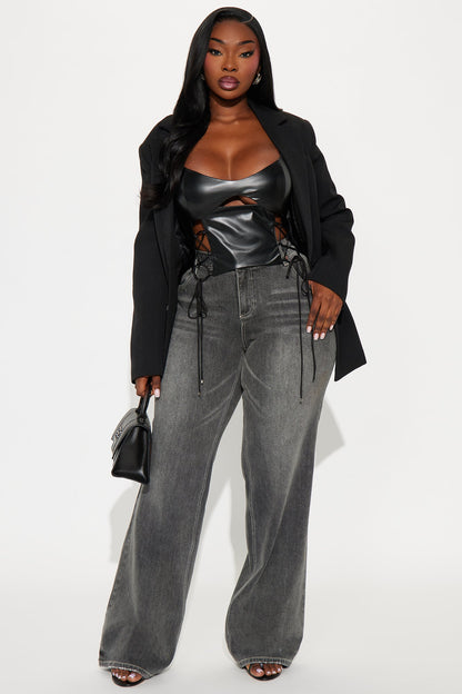 Tall Greyson Low Rise Straight Leg Jeans - Grey