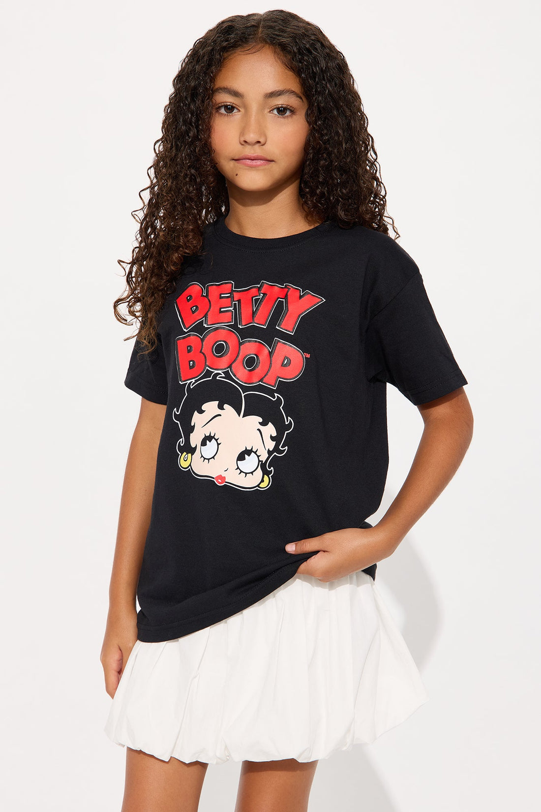 Mini Classic Betty Boop Short Sleeve Tee - Black