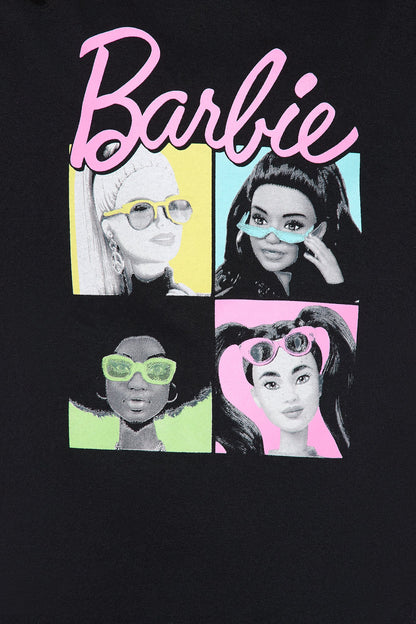Mini The Many Faces Of Barbie Short Sleeve Tee - Black