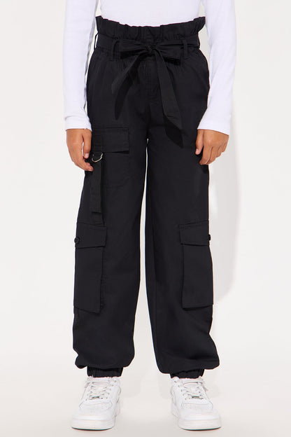 Mini Waited So Long Cargo Joggers - Black