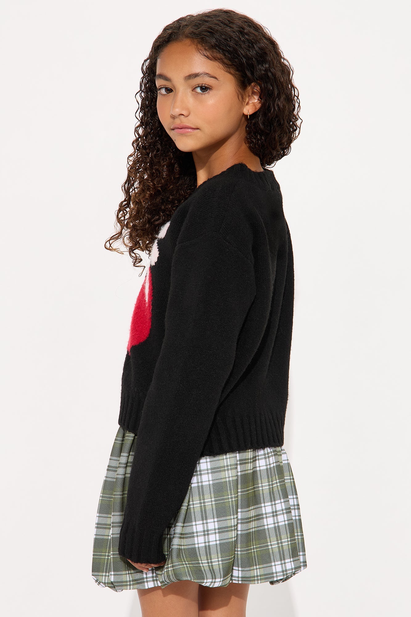 Mini Cherry Girl Sweater - Black/combo