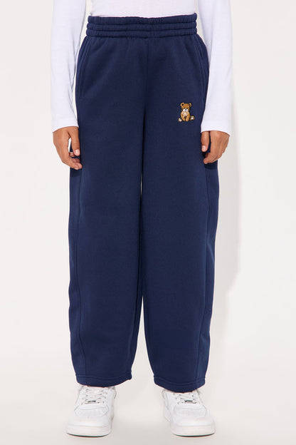 Mini Beary Sweet Wide Leg Pants - Navy