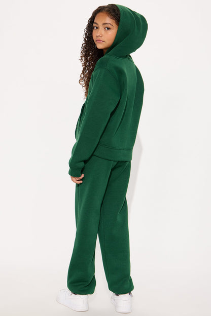 Mini I Got This Zip Up Jacket And Jogger Set - Hunter