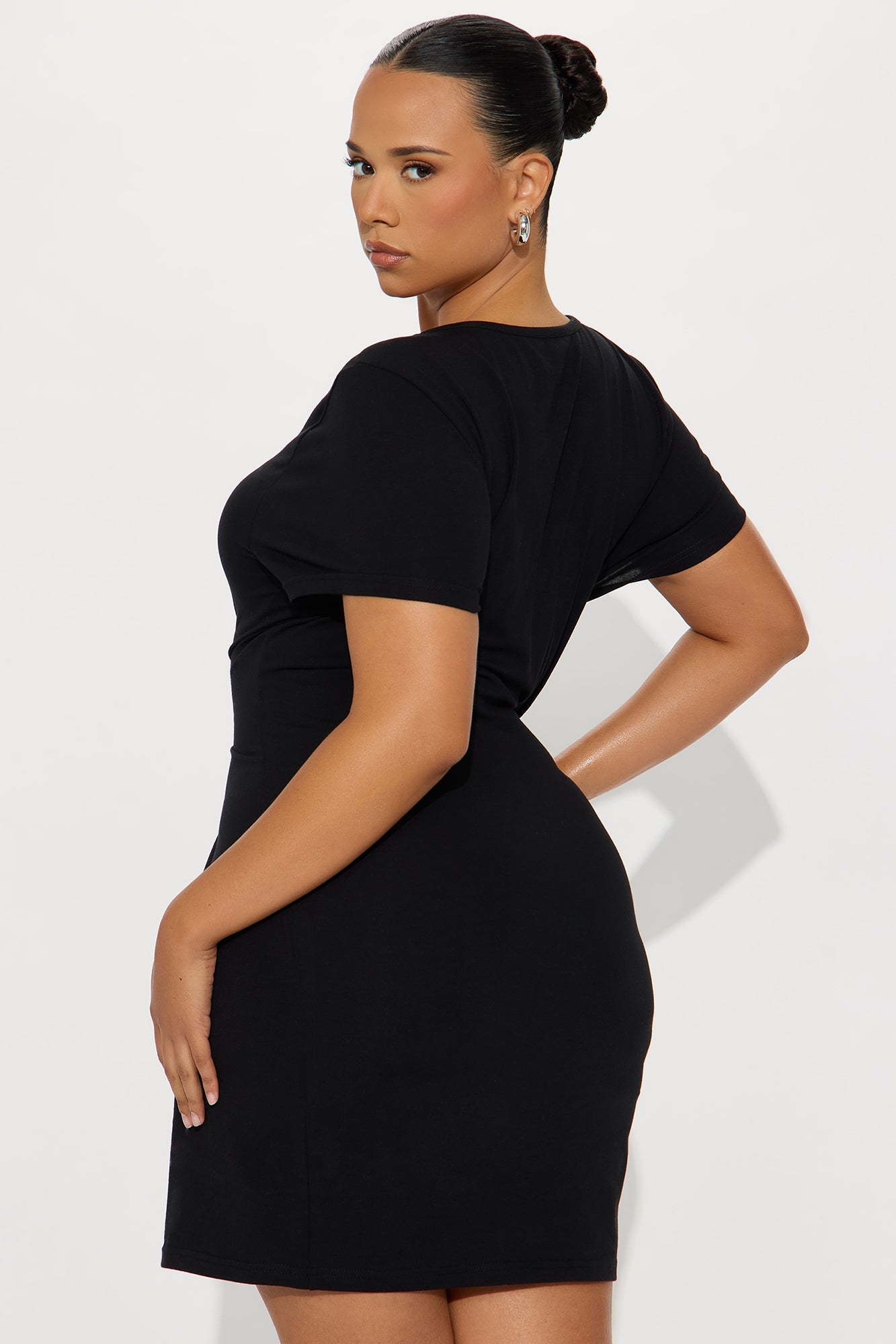 Von Dutch Chenille Patch Mini Dress - Black/White
