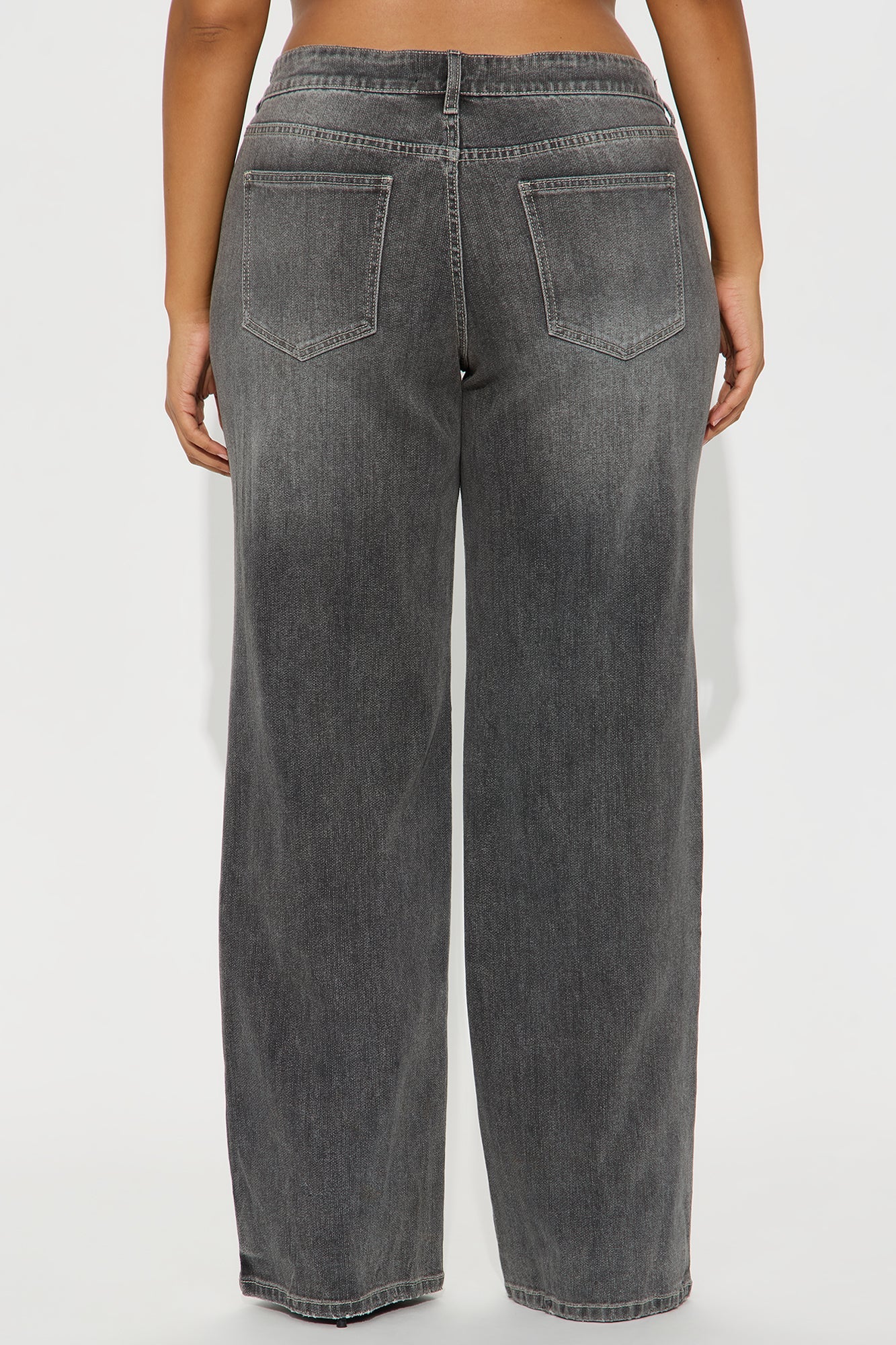 Greyson Low Rise Straight Leg Jeans - Grey