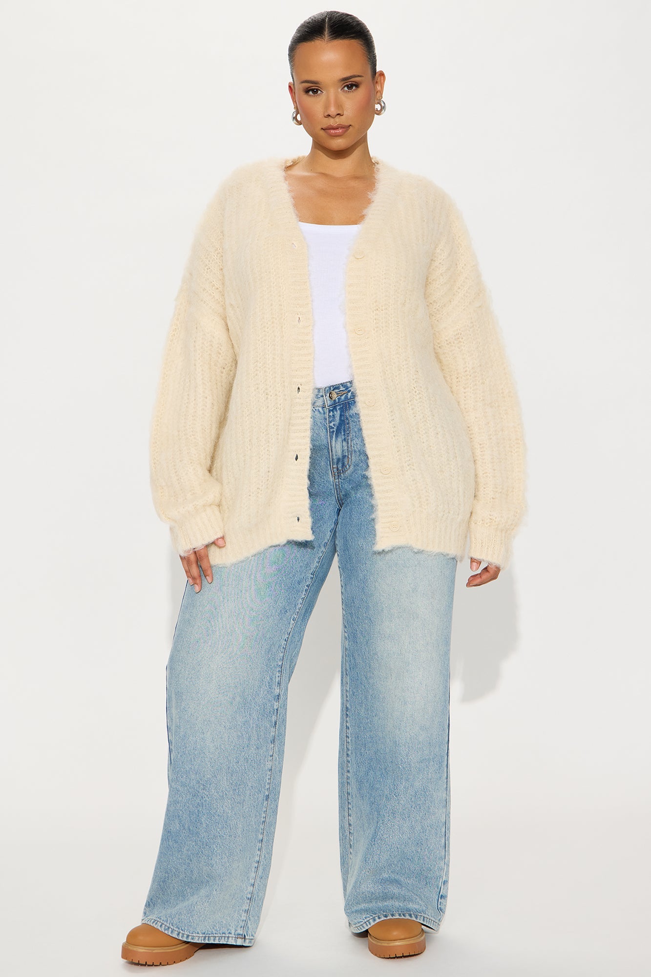 Cotton Candy Vibes Cardigan - Cream