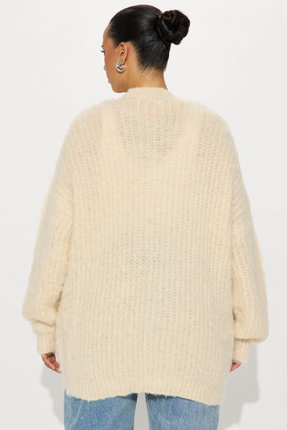 Cotton Candy Vibes Cardigan - Cream