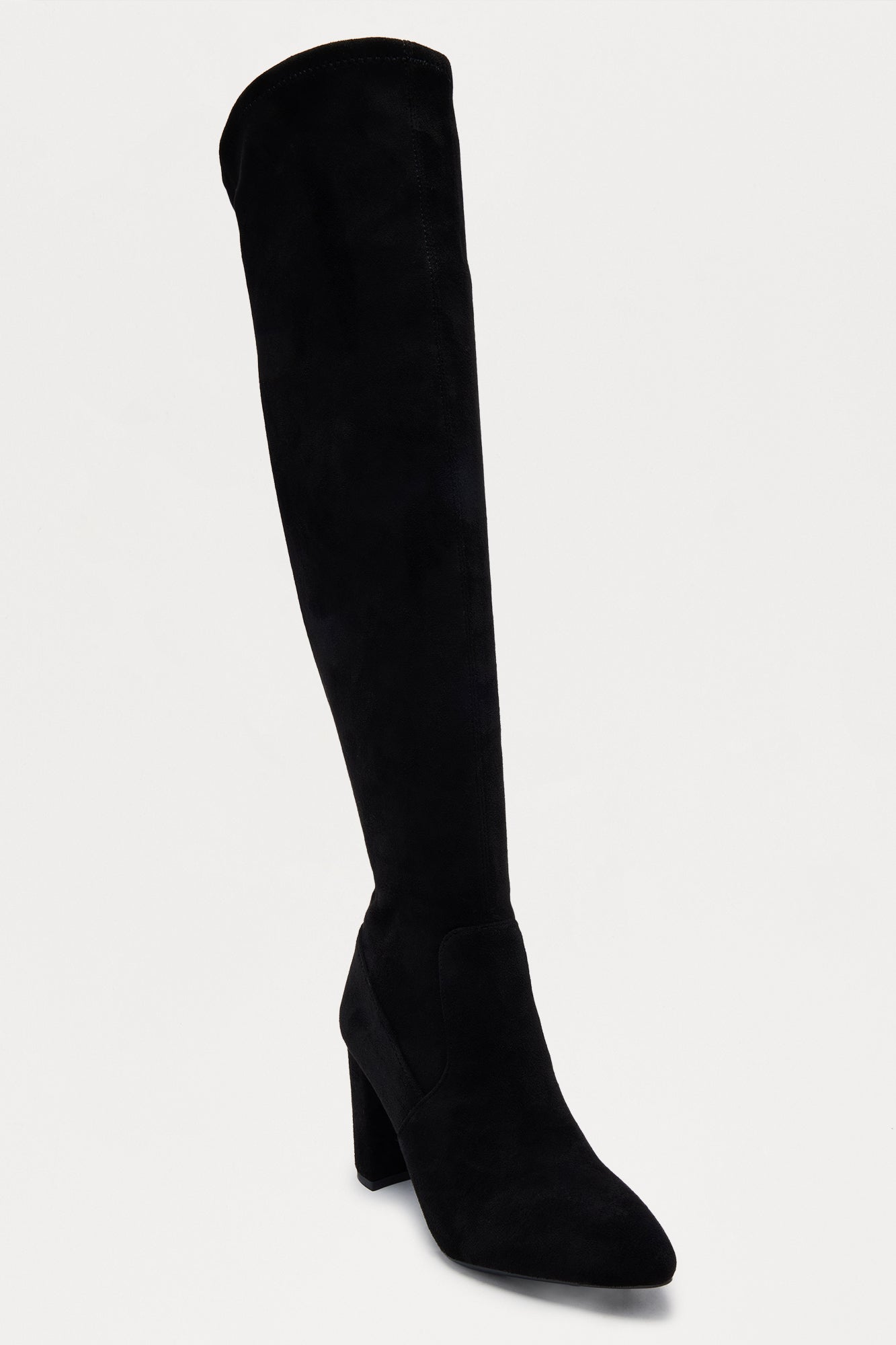 Adith Faux Suede Boots - Black