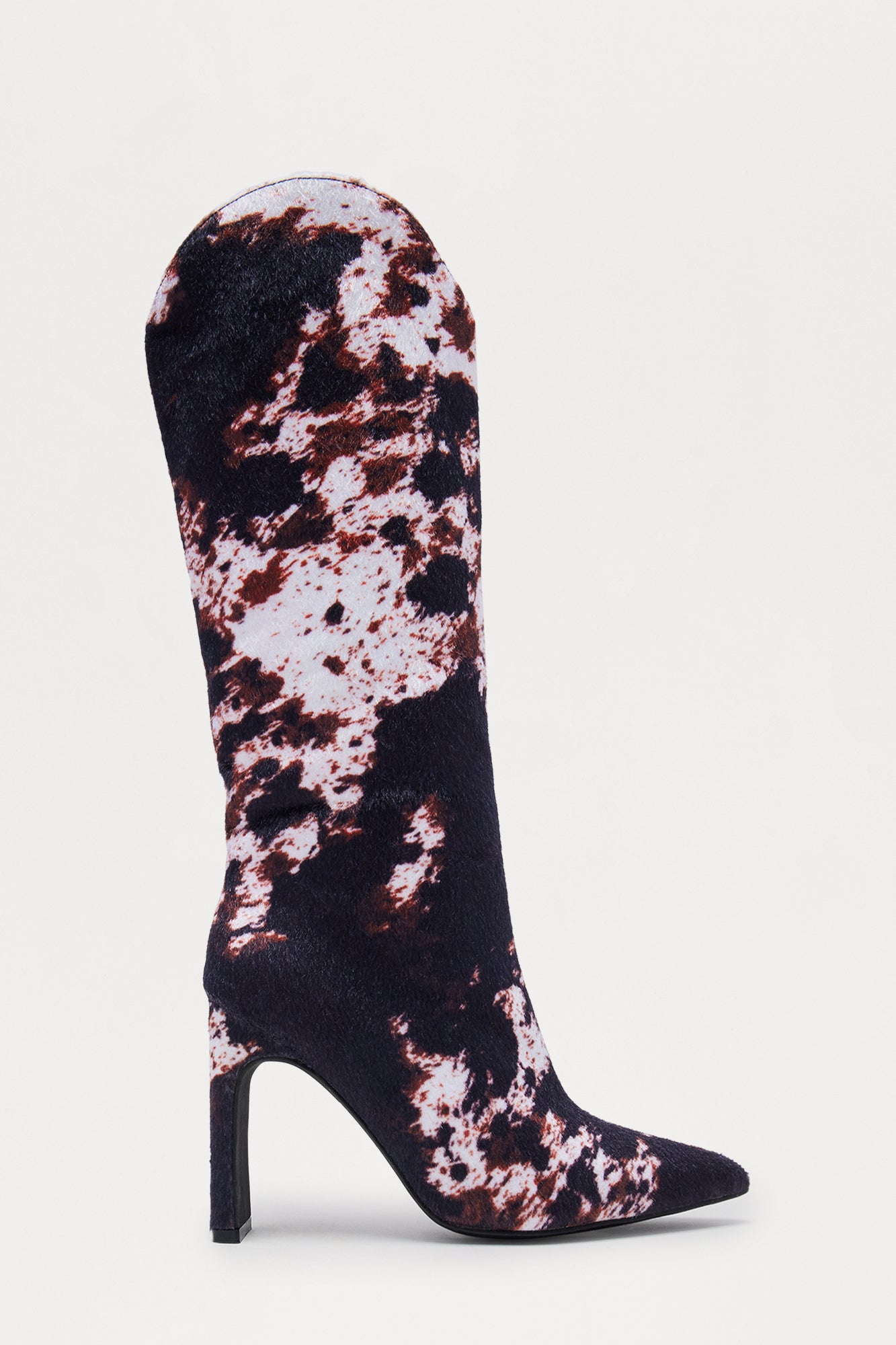 Montana Animal Print Boots - Beige/Brown