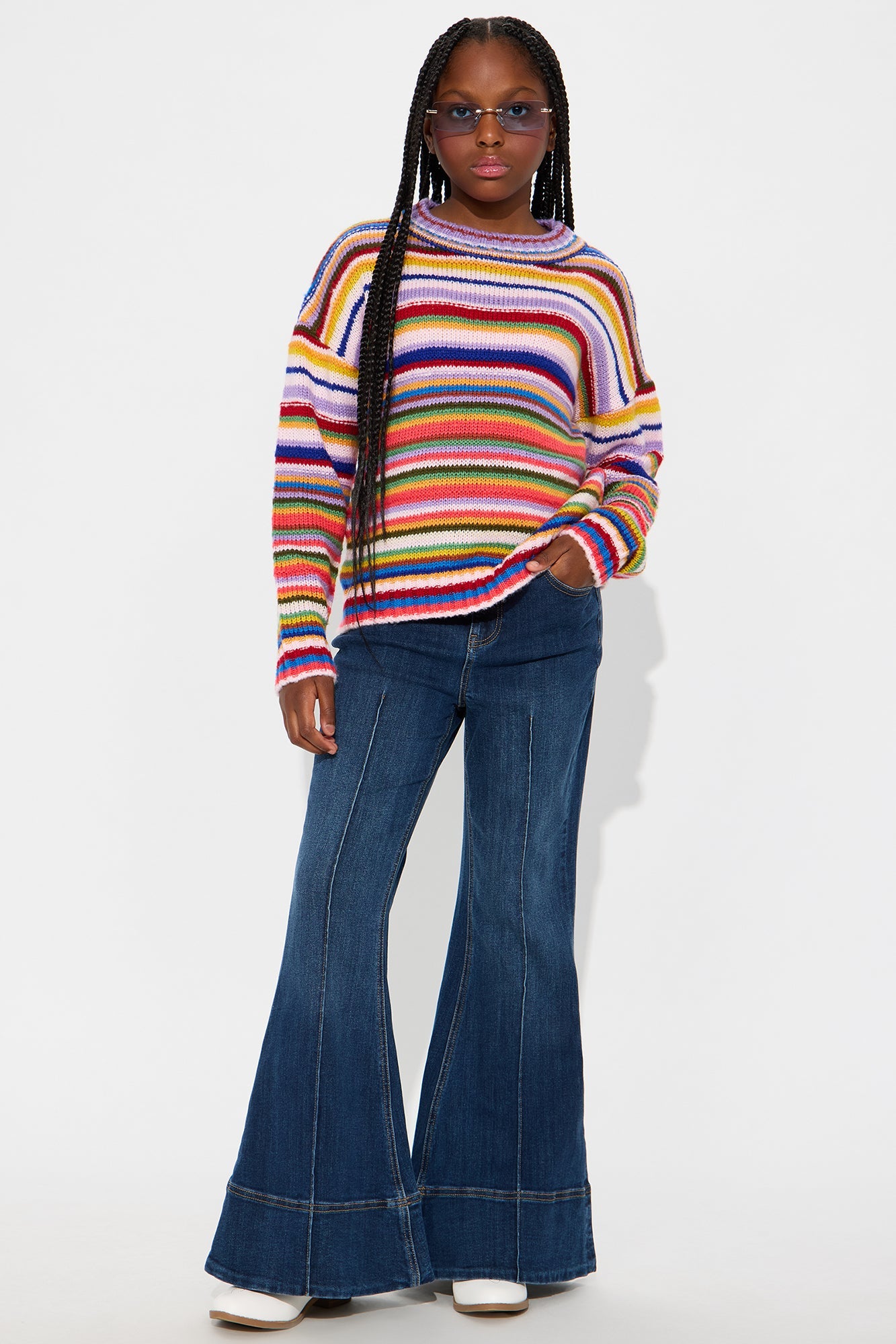 Mini Keep It Real Extreme Flare Jeans - Dark Wash