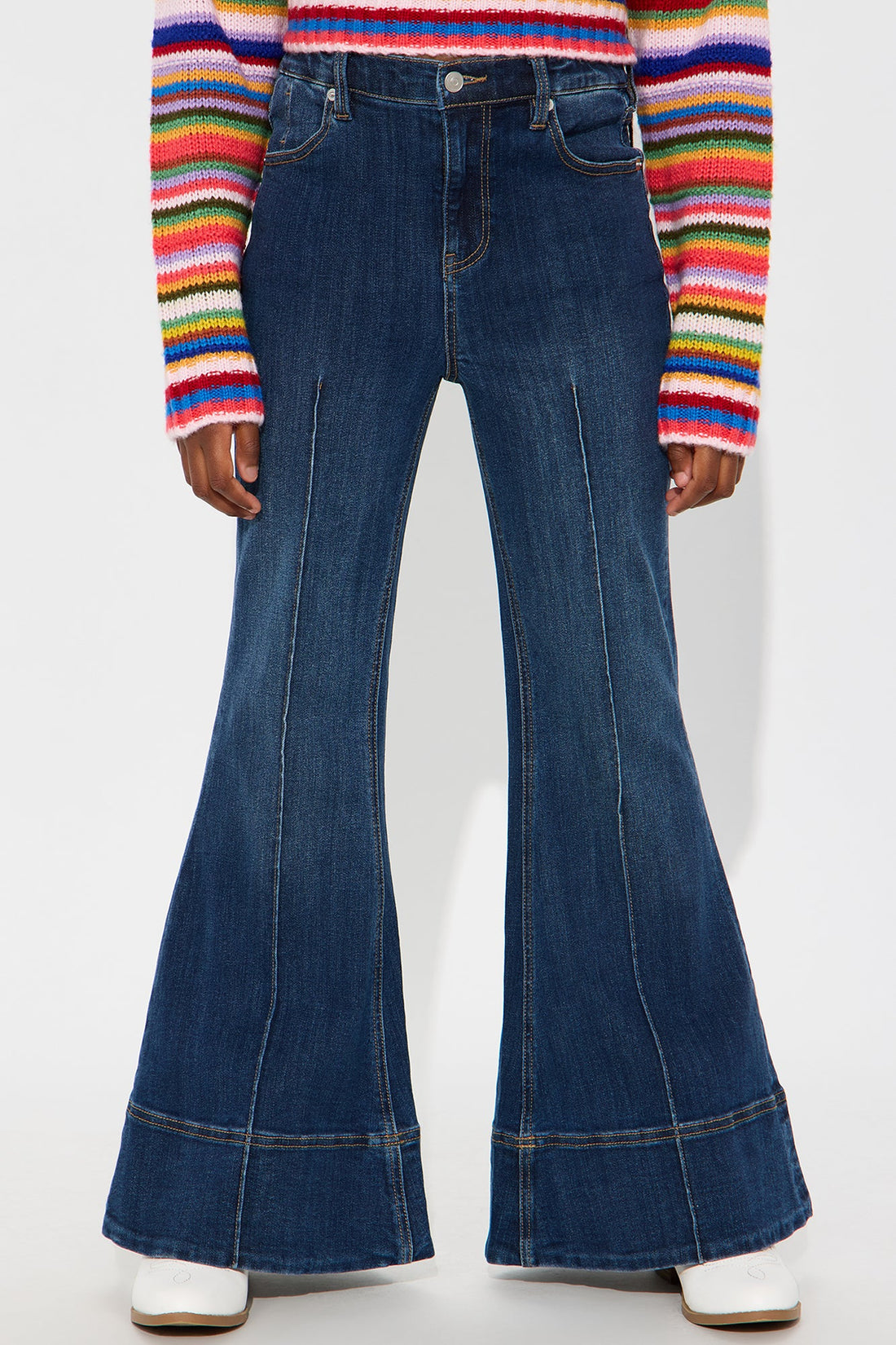 Mini Keep It Real Extreme Flare Jeans - Dark Wash