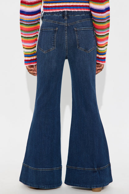 Mini Keep It Real Extreme Flare Jeans - Dark Wash