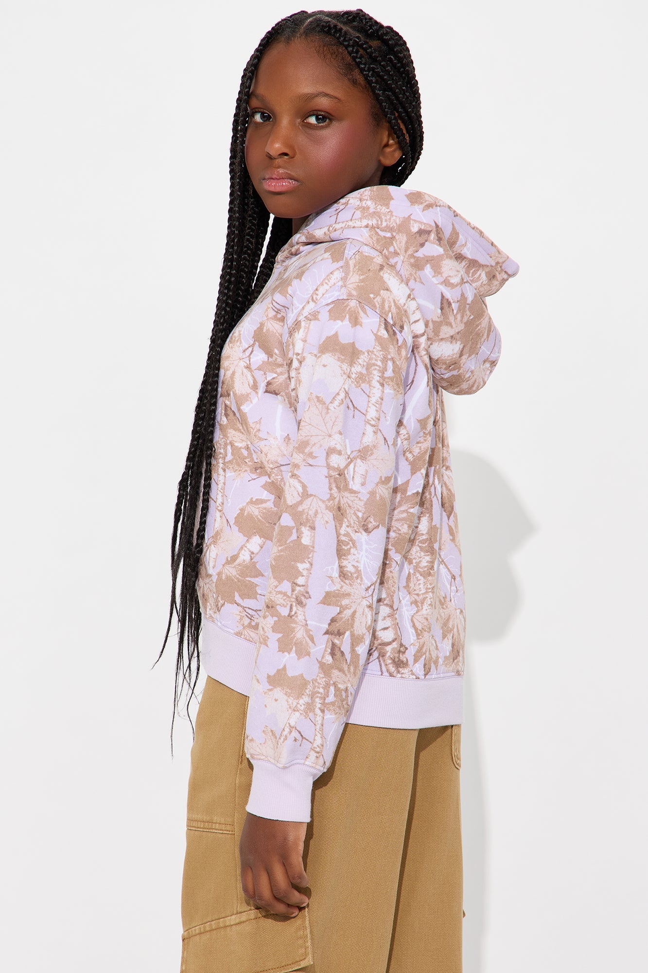 Mini In The Forest Pullover Hoodie - Lavender/combo