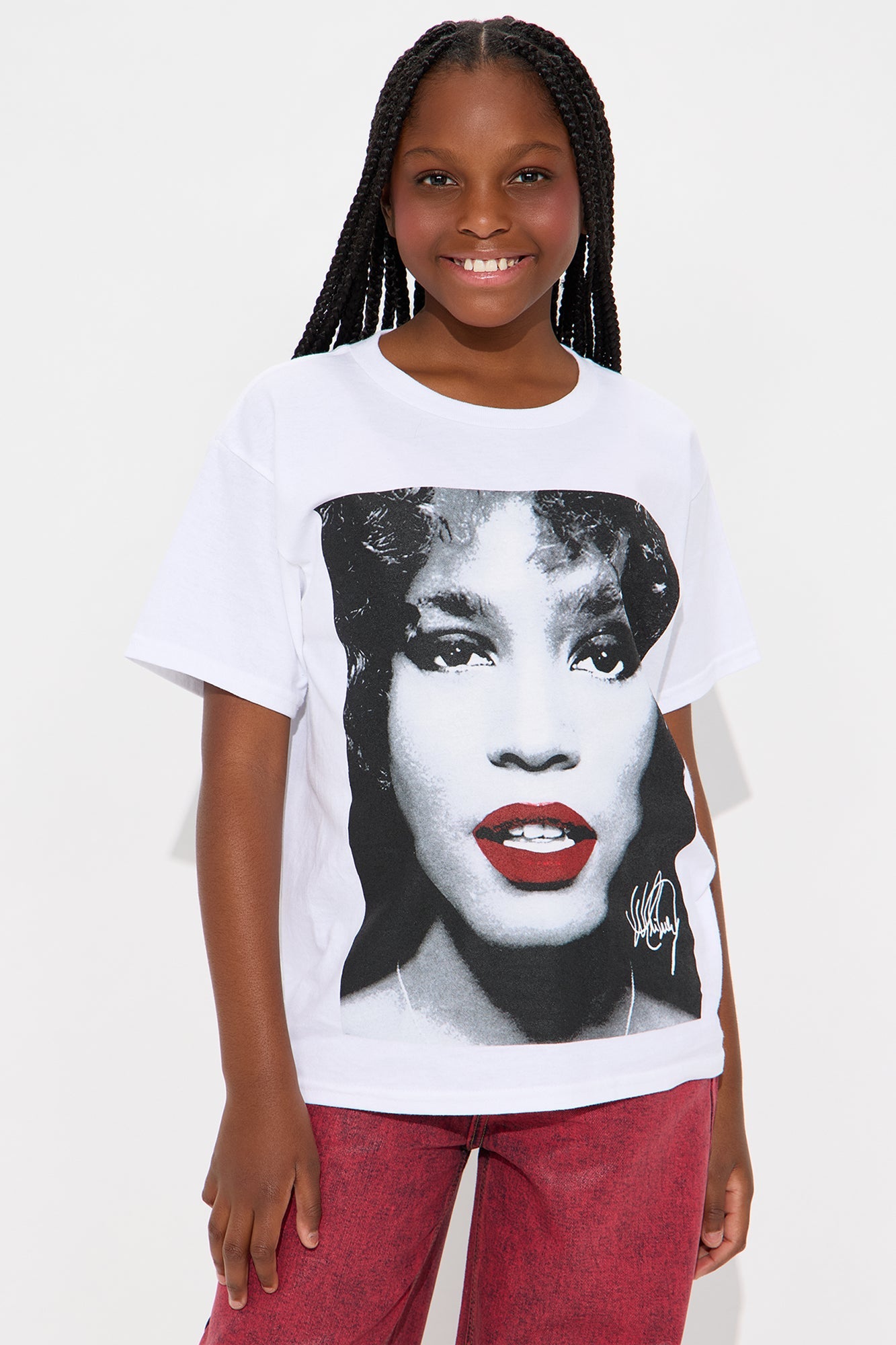 Mini Whitney Houston Up Close Tee - White