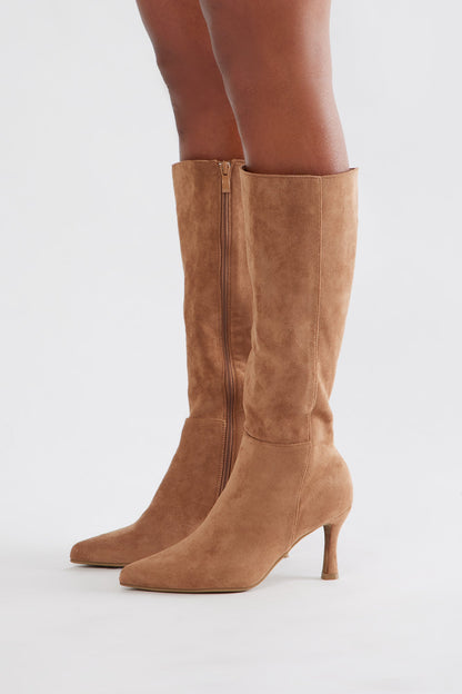 Fern Faux Suede Boots - Camel