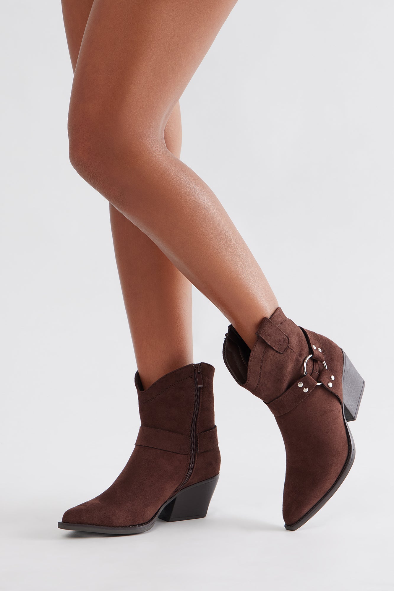 Elke Hardware Booties - Brown
