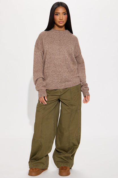 All Season Crew Neck Sweater - Chestnut