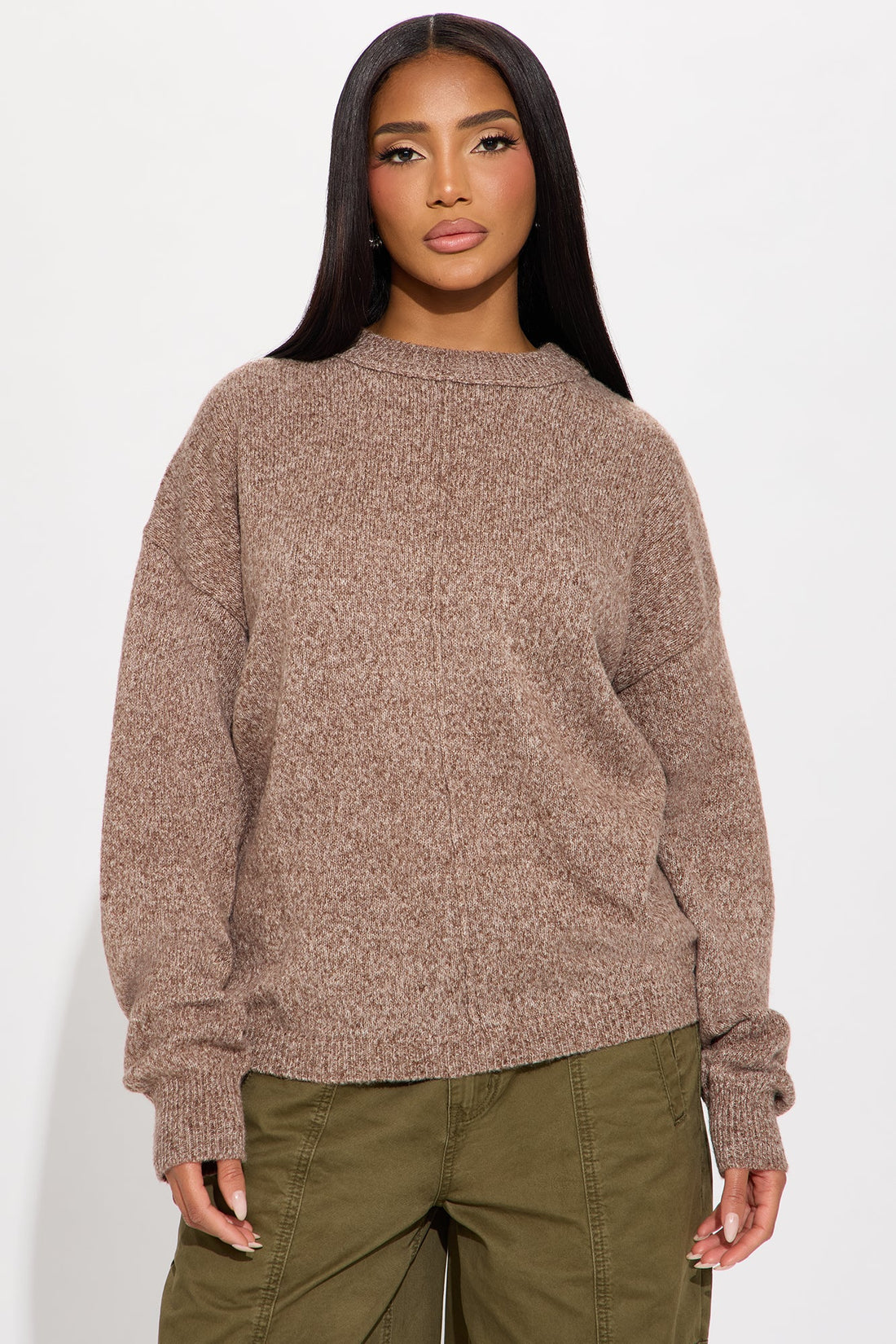 All Season Crew Neck Sweater - Chestnut