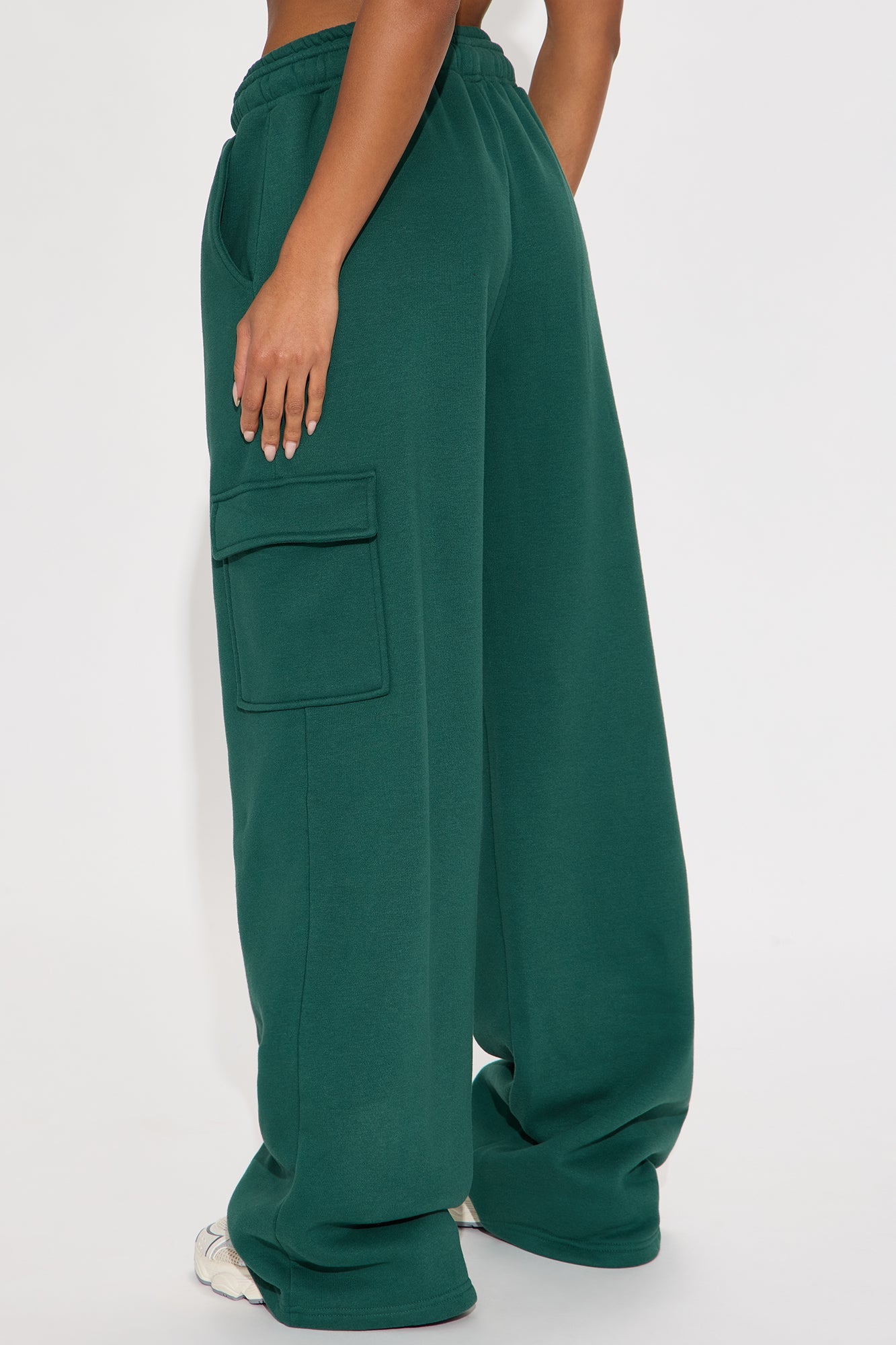 Anna Fleece Cargo Lounge Pant - Hunter