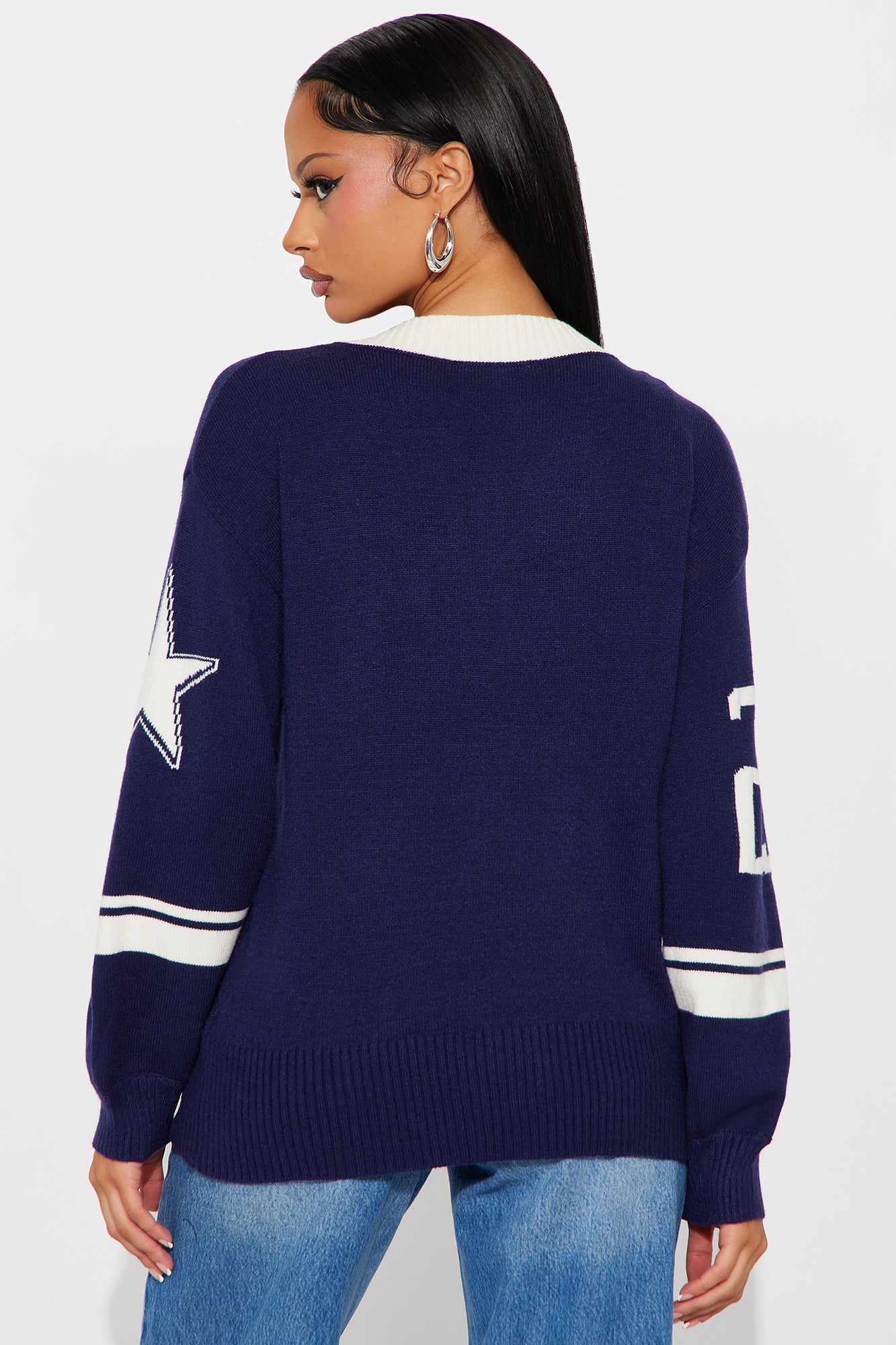 Here For The Snacks Sweater Jersey - Navy/combo