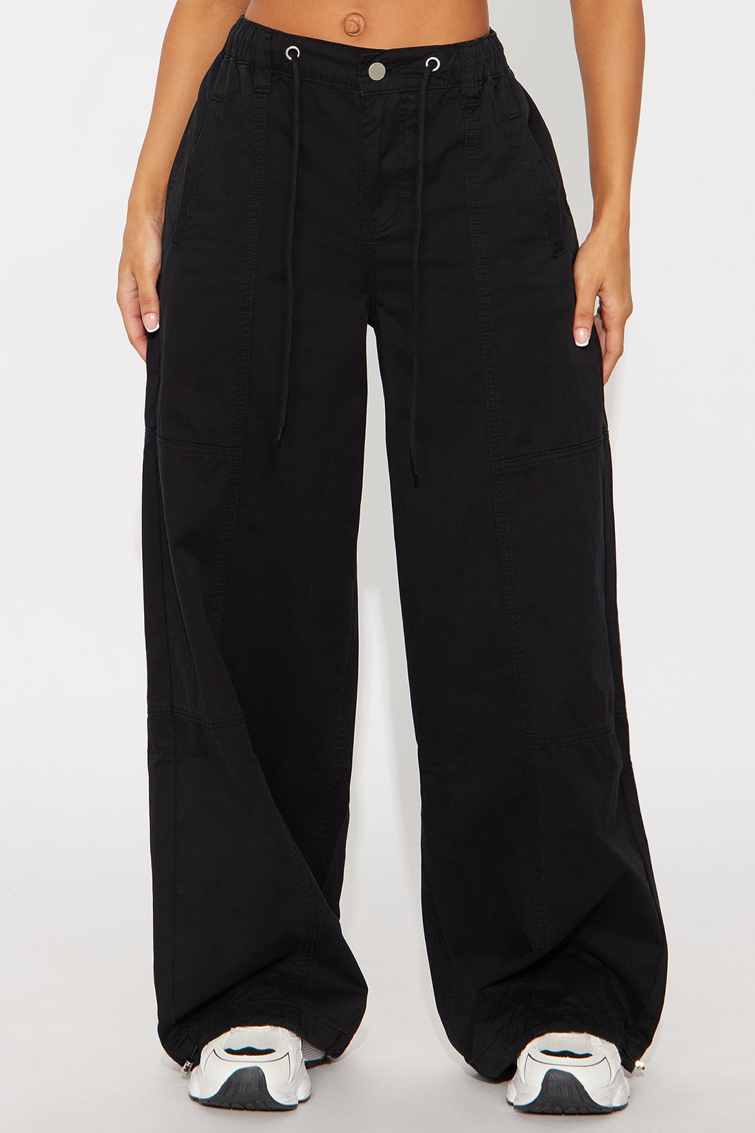 Olivia Wide Leg Jogger - Black Wash