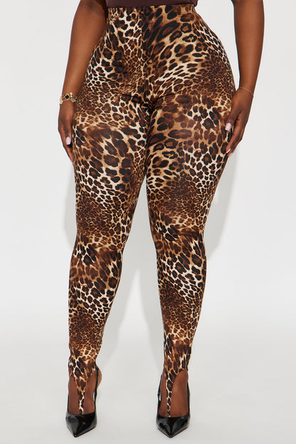 Caught In The Moment Leopard Stirrup Legging - Leopard