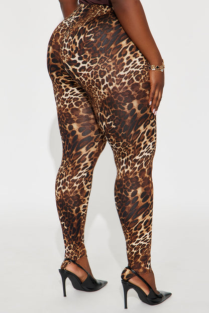 Caught In The Moment Leopard Stirrup Legging - Leopard