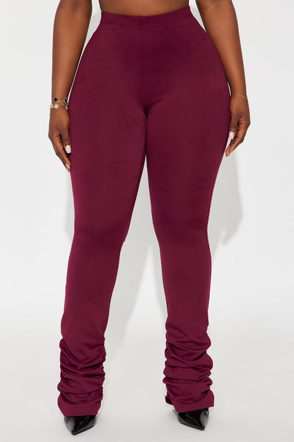Love Galore Stacked Legging - Wine