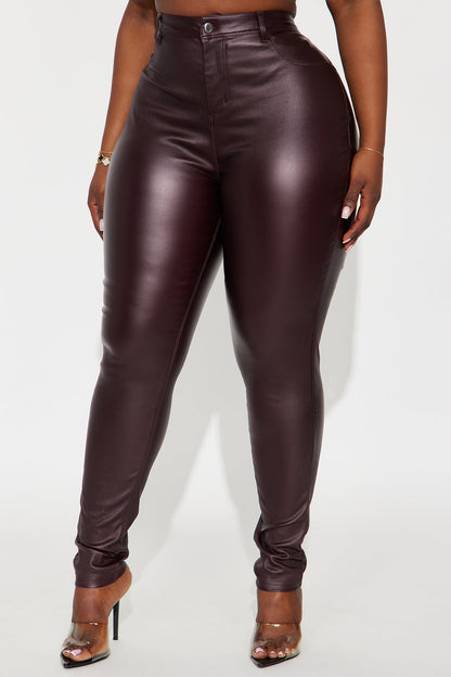 Sammie High Rise Pants - Wine