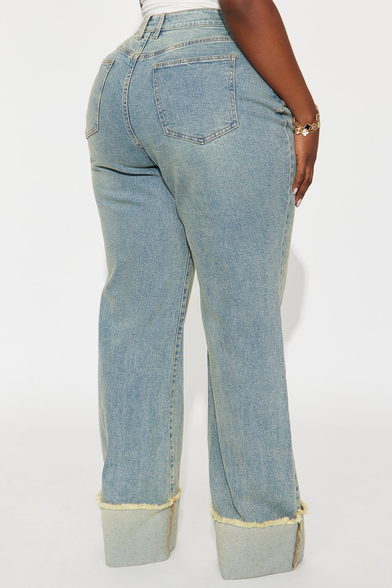 Tall All The While Cuffed Wide Leg Jeans - Vintage Wash