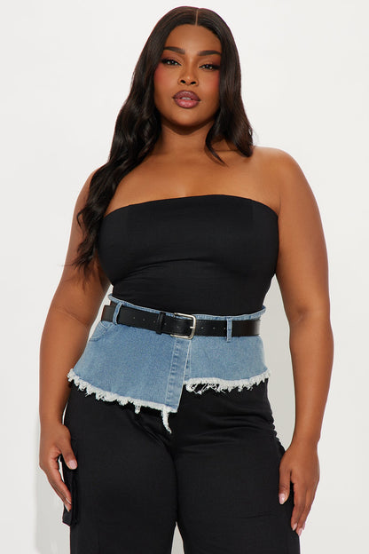 Danielle Strapless Jumpsuit - Black