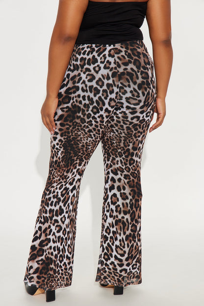 Wild Heart Leopard Mesh Flare Pant 32″ - Leopard