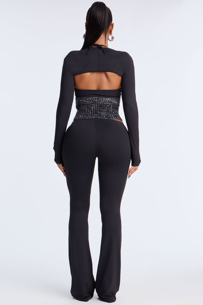 Tropic Tease 3 Piece Pant Set - Black/combo