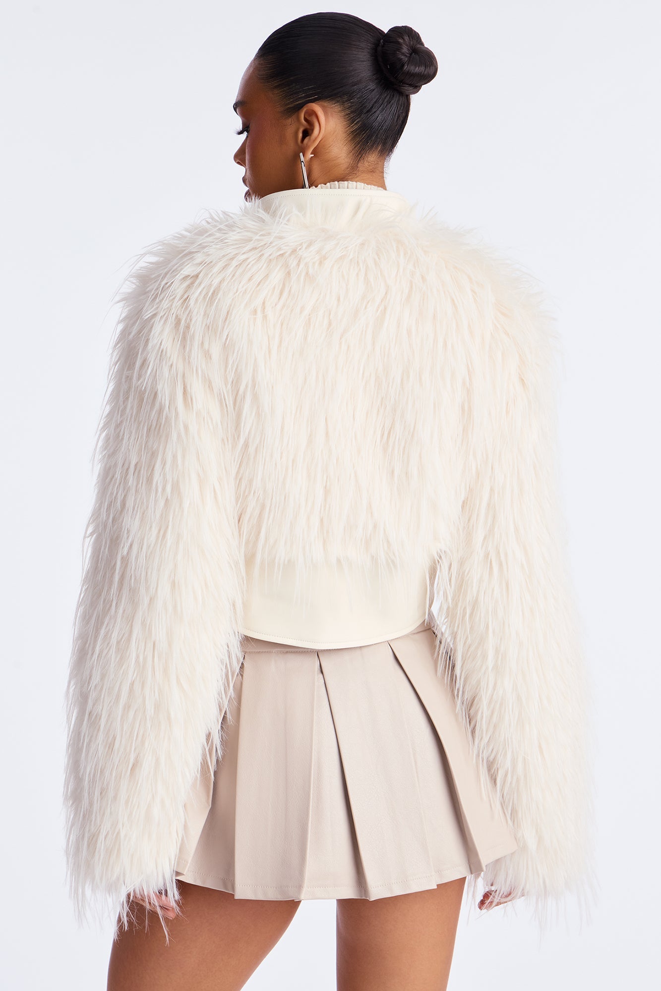 Bad Habits Faux Fur Jacket - Ivory