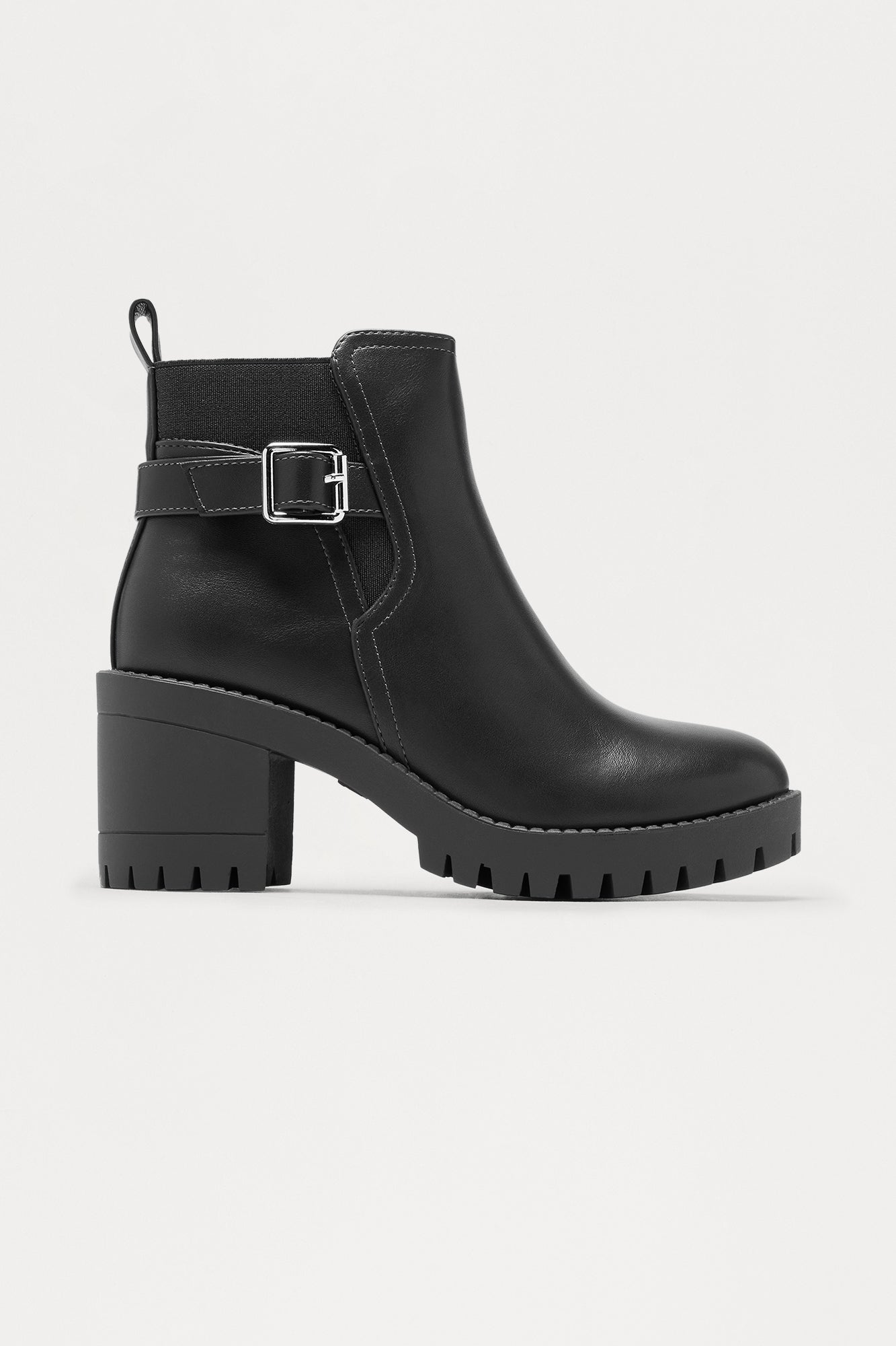 Bibi Buckle Booties - Black