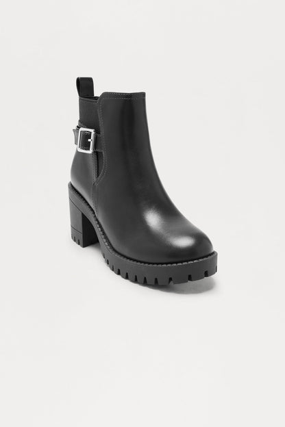 Bibi Buckle Booties - Black