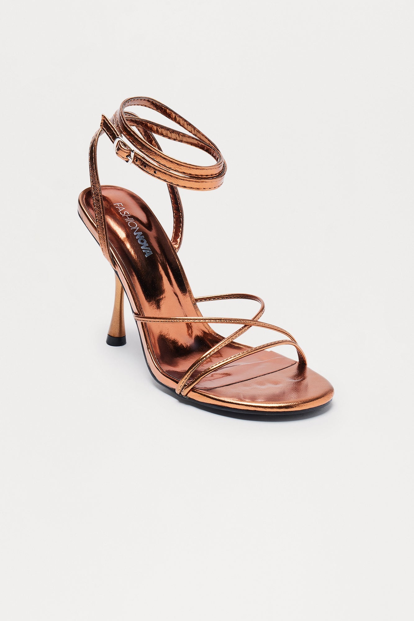 Kelee Ankle Strap Heels - Bronze