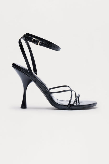 Kelee Ankle Strap Heels - Black